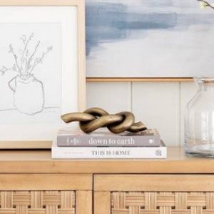 NEW Studio McGee Target Decor Knot Gold Brass Finish Metal Cast Threshold